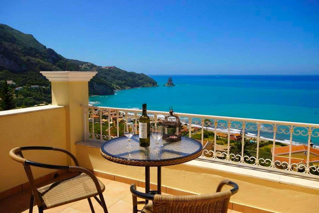Natalia Apartment B With Panoramic Sea Views Of Agios Gordios Bay ภายนอก รูปภาพ